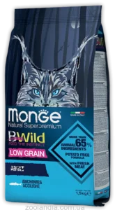 Monge: BWild - Low Grain Adult Cat Anchovies