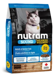 Nutram: Sound Balanced Wellness - S5 Adult and Senior, Chicken Meal and Salmon Meal Recipe