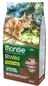 Monge: BWild - Grain Free Formula Large Breed All Life Stage Cat Buffalo with Potatoes and Lentils