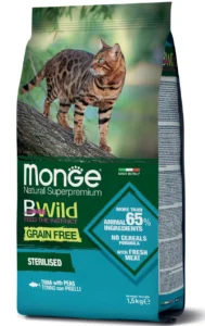 Monge: BWild - Grain Free Formula Sterilised Cat Tuna with Peas