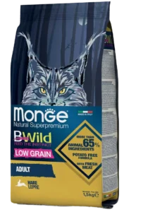 Monge: BWild - Low Grain Adult Cat Hare