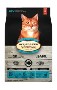 Oven Baked Tradition: Adult cat food prepared with fresh fish, fruits & vegetables