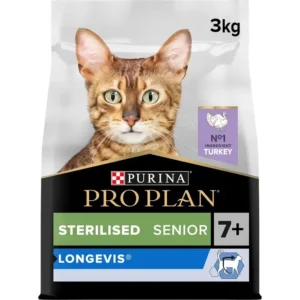 Pro Plan: Adult 7+ Sterilised LONGEVIS Turkey Dry Cat Food
