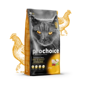 Prochoice: Pro 32 Chicken & Rice Formula - Dry Food For Sterilized Cats