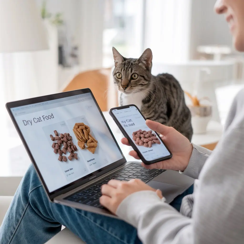 a-photo-of-a-person-researching-dry-cat